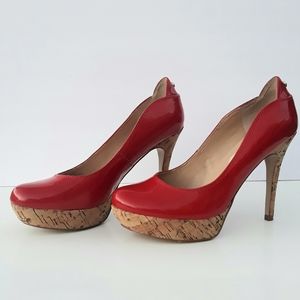 Guess Red Platform heels sz 8